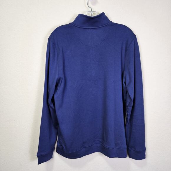 Vineyard Vines Boys Half Zip Pullover Deep Bay Blue Lightweight Sweatshirt XL 18 - Picture 8 of 13